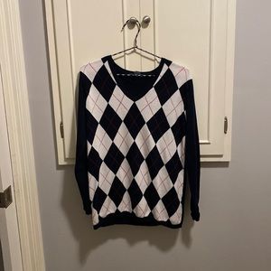 Tommy Hilfiger argyle lightweight sweater, Large